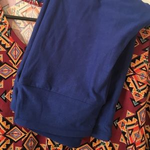 Never worn solid blue LuLaRoe OS leggings
