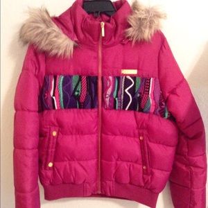 Pink puffer jacket COOGI