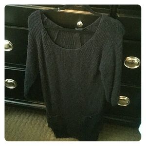 Navy blue sweater dress