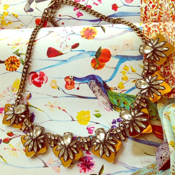 BaubleBar mirrored gold statement necklace. - Picture 1 of 4