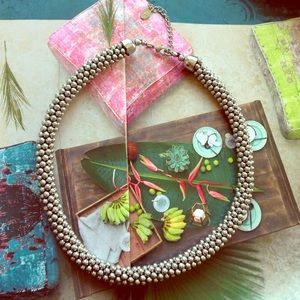 Accessorize heavy metal chocker.