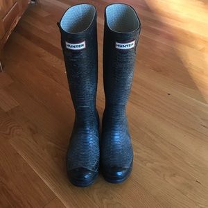 Unique Snakeskin Hunter Boots