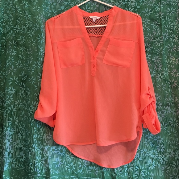 Peach 3/4 length shirt