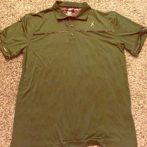 Hunter Green and Camo Browning Polo