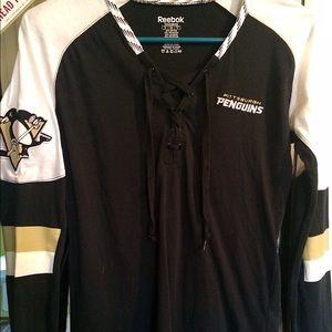 Reebok long sleeve Pittsburgh Penguins shirt