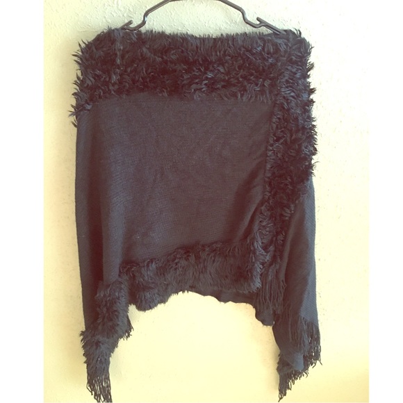 Knitted Fringe Poncho from Wilsons Leather