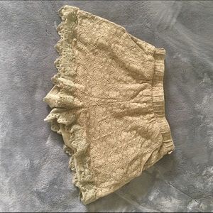 Lace tan shorts