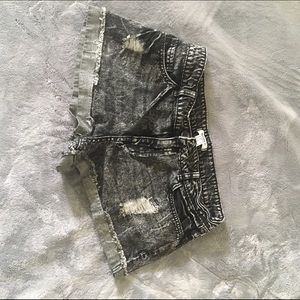 Forever 21 grey acid wash shorts