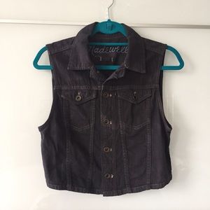 Madewell cropped vest