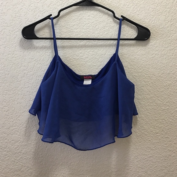 Blue bralette top