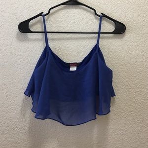Blue bralette top