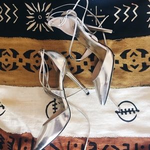 Bebe Lace Up Pointed Heel