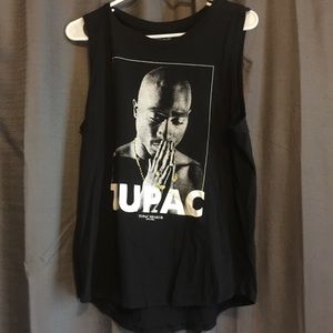 Black Tupac tank top