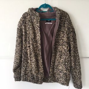 BDG hooded zip-up sweater jacket