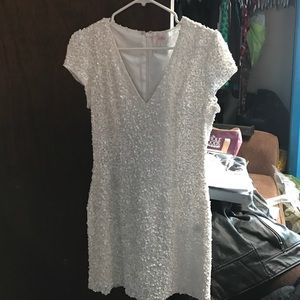 Parker bead embellished dress. Serena Silk Dress