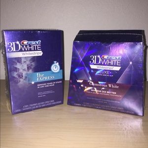 Crest 3D white strips and whitening kit