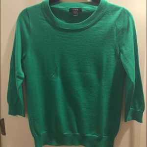 J Crew three-quarter length sweater.