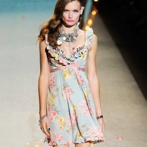 betsey johnson blue floral dress