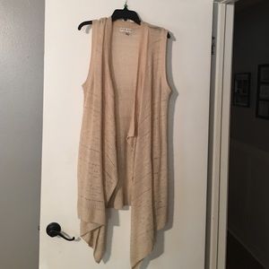 Long sleeveless sweater cardigan