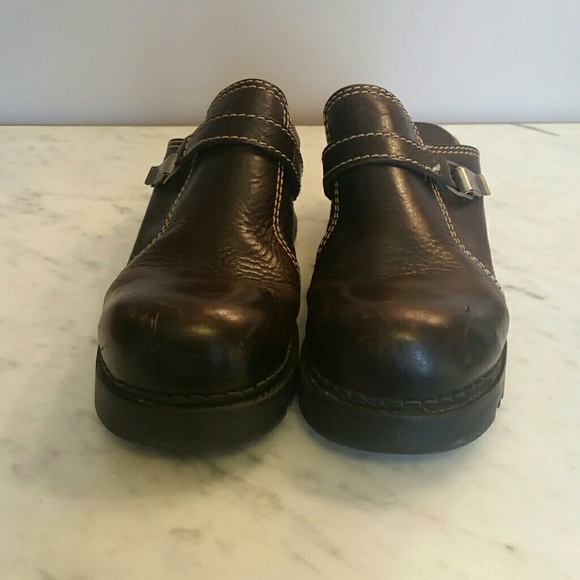 Mia brown leather clogs - Picture 2 of 4