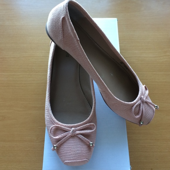 Alfani Pink Square Toe Ballerina Flats