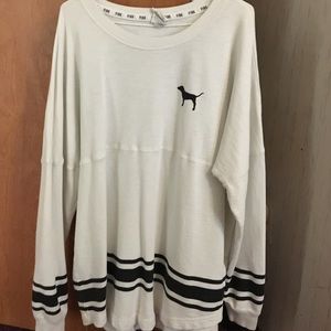 Victoria Secret Pink long sleeve campus tee.