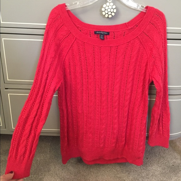 Red Knit American Eagle Sweater