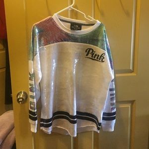 PINK Limited Edition Bling Crew Sweatshirt