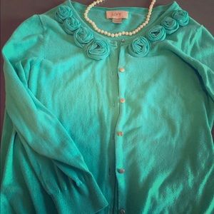Loft teal cardigan