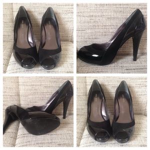 Nine West Suede/Patent Leather Heels