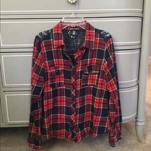 Plaid & Lace Flannel, Wet Seal