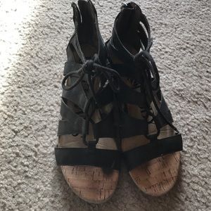 Black Strappy Sandals