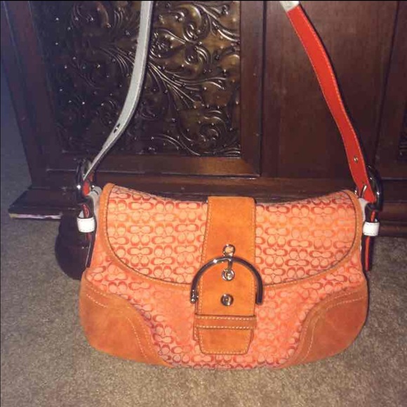 Orange Coach Purse