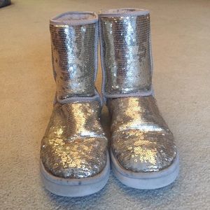 Silver Sparkly Uggs