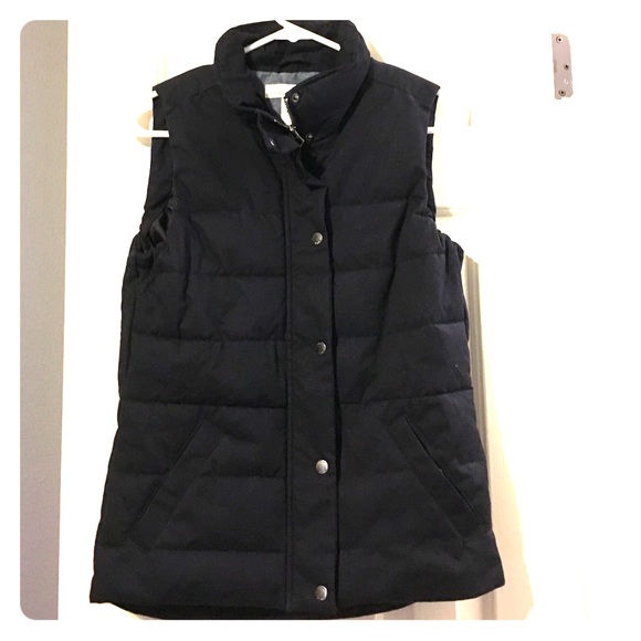 Navy Button/Zipper Vest