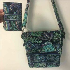 Vera Bradley Over Shoulder bag w/ matching Wallet