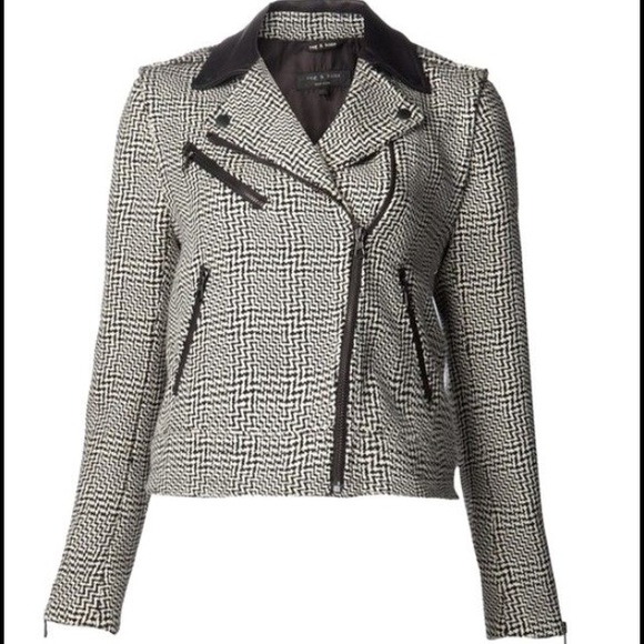 SOLD NWOT rag & bone herringbone moto jacket