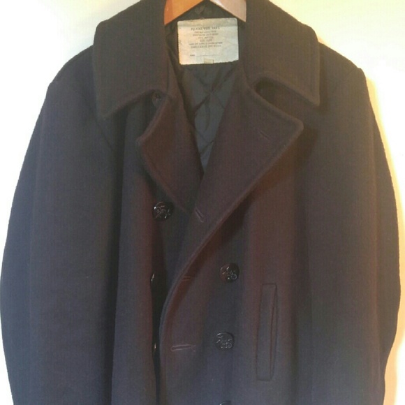 Genuine Vintage Navy Wool Peacoat
