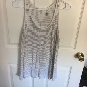 White and Black Striped Tank