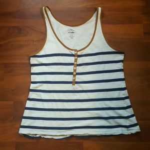 Old Navy blue and white stripe tank top