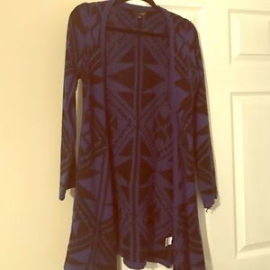 Long drapy cardigan