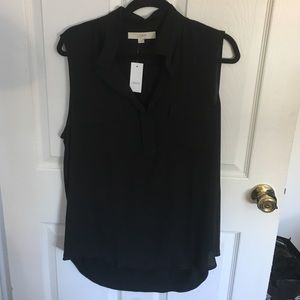 NWT Black Collared Dressy Tank