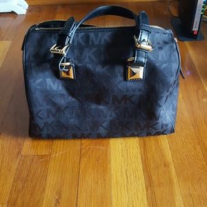 Michael Kors black logo satchel