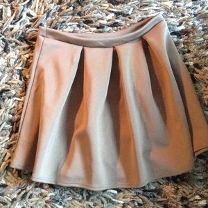 Tan plaid skirt