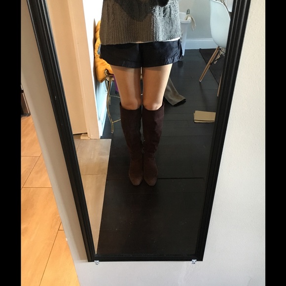 Tod's brown suede knee boots