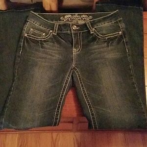 Papaya Dark Denim Sparkled Jean