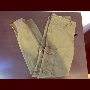Khaki green super skinny cargo pants