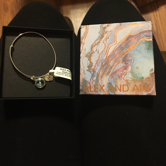 Alex and Ani March birthstone bracelet