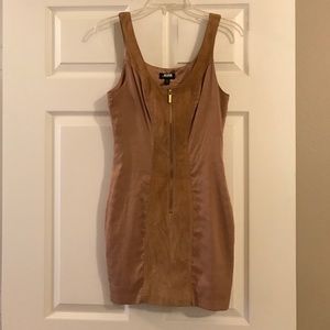 Bebe faux suede/satin party dress