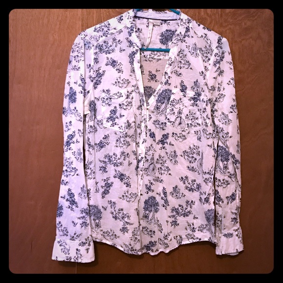 Lauren Conrad Owl Button-Down